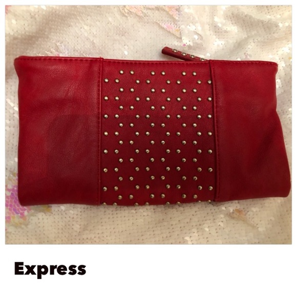 EXPRESS EUC /NWOT FOLDING CLUTCH BURGUNDY - Picture 3 of 8